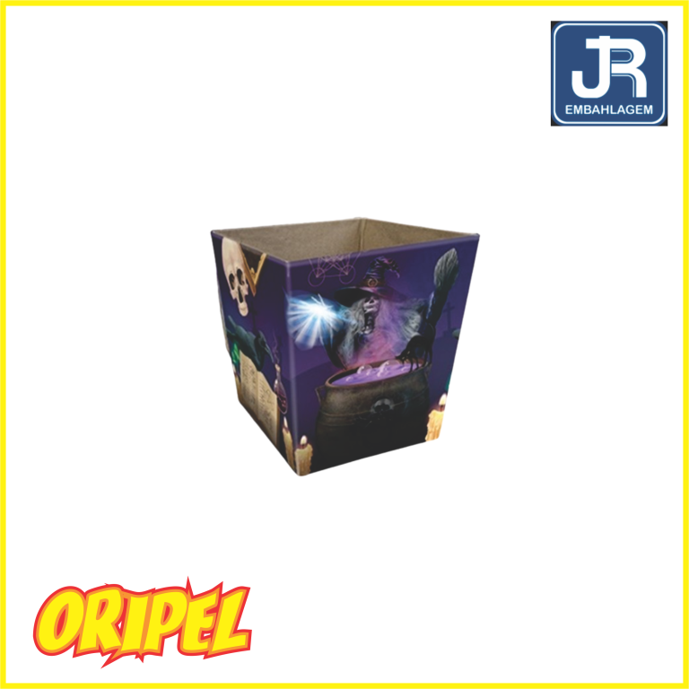 CACHEPO FEITIÇARIA HALLOWEEN 8X8X8CMCM JR EMBAHLAGEN