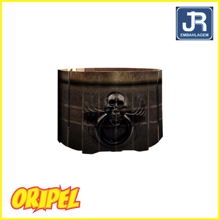 CAIXA RED CALDEIRÃO FEITIÇARIA  HALLOWEEN 16X16X9CM JR EMBAHLAGEM
