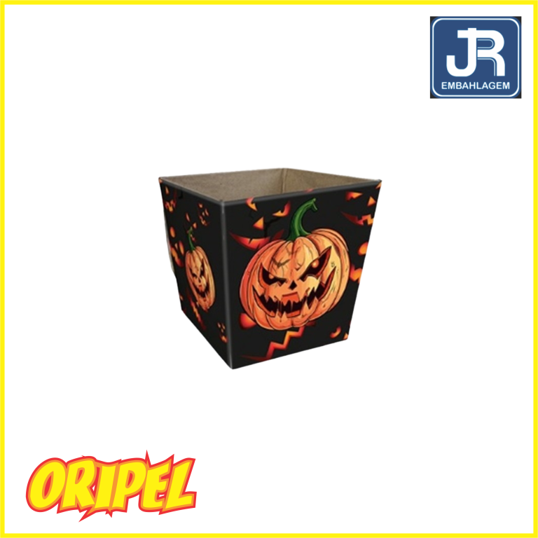 CACHEPO ABOBORA MALIGNA HALLOWEEN 8X8X8CM JR EMBAHLAGEN