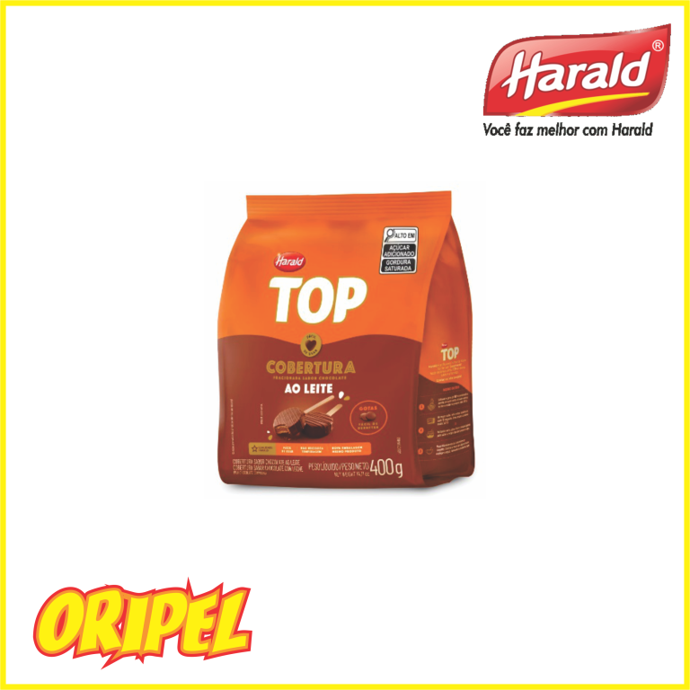 COBERTURA GOTAS AO LEITE TOP HARALD 400G