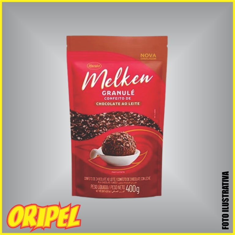 GRANULE CHOCOLATE AO LEITE MELKEN HARALD 400G