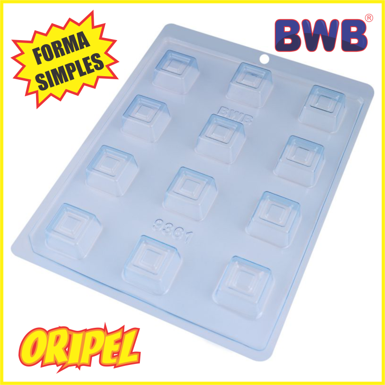 FORMA SIMPLES BOMBOM GEOMETRICO QUADRADO BWB