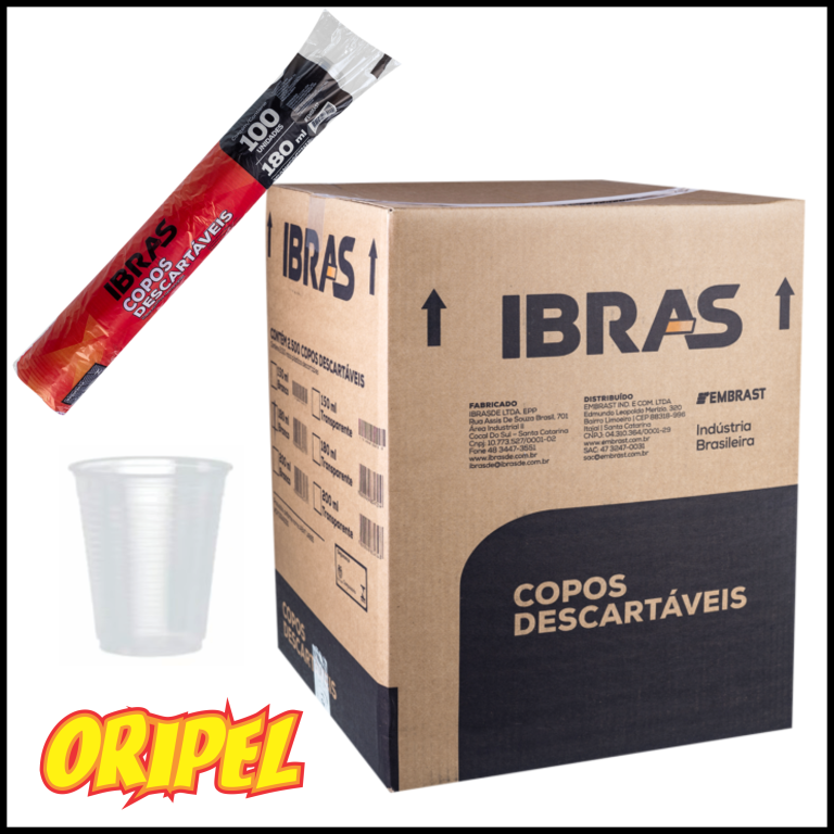 COPO PS TRANSLUCIDO 180ML COPOSUL 2500 UN