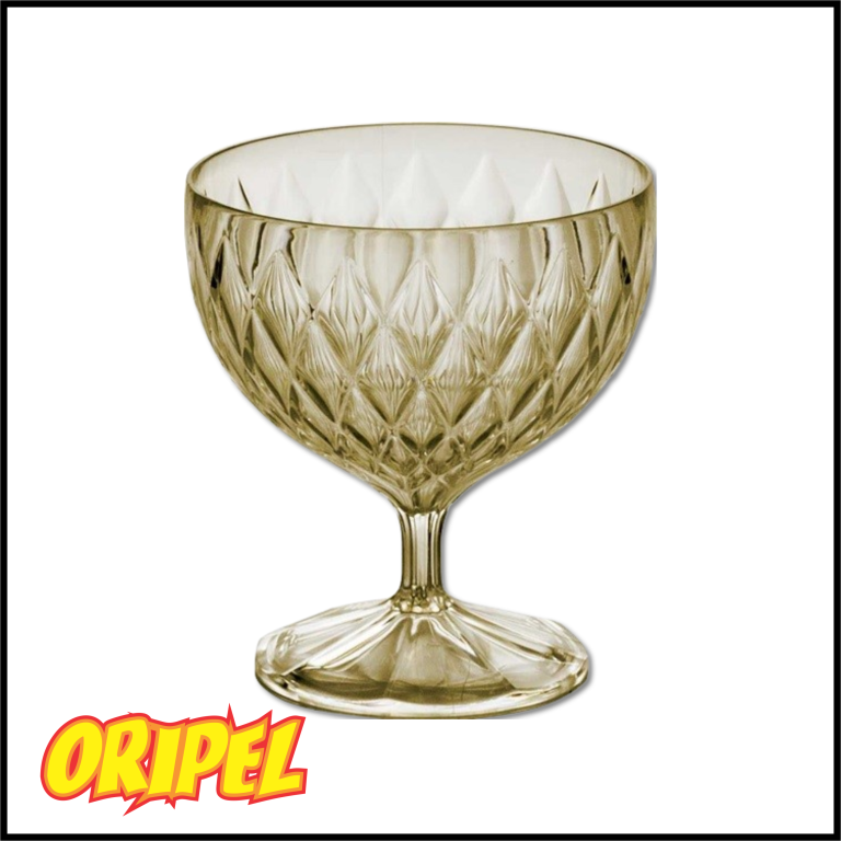 TAÇA ACRILICA SOBREMESA GLAMOUR/P PLASUTIL 350ML