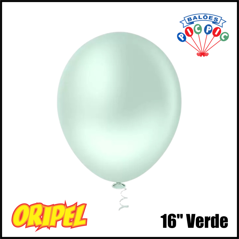 BALÃO REDONDO CANDY 16'' VERDE PIC PIC 25 UN