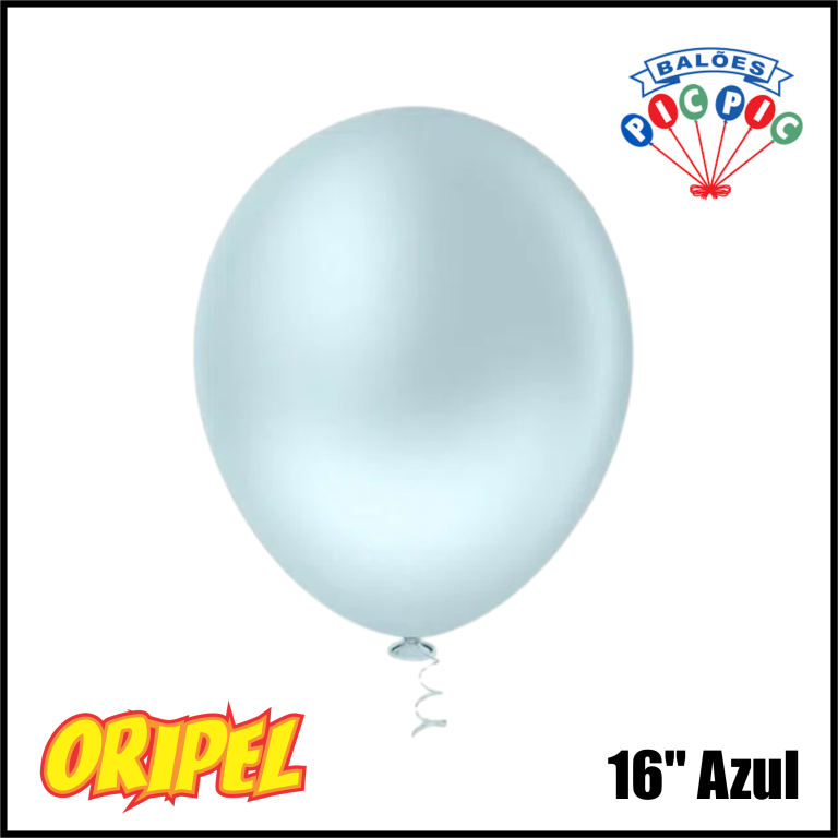 BALÃO REDONDO CANDY 16'' AZUL PIC PIC 25 UN