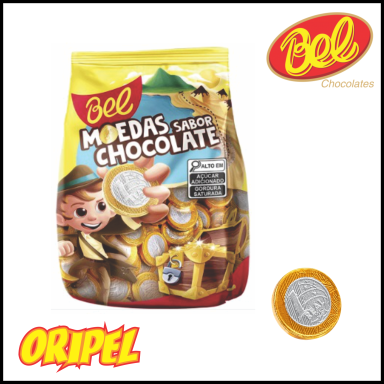 MOEDAS SABOR CHOCOLATE BEL 500G/±130 UN