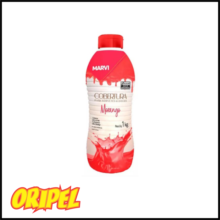 COBERTURA SORVETES E DOCES MORANGO MARVI 1,01KG