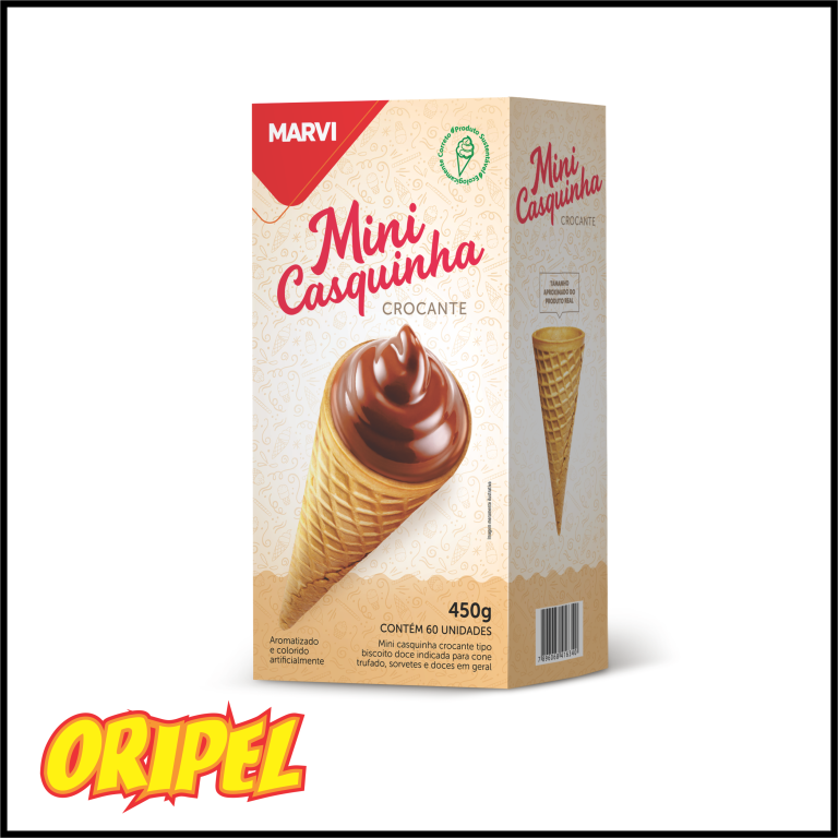 MINI CASQUINHA BAUNILHA MARVI 450G/±60UN
