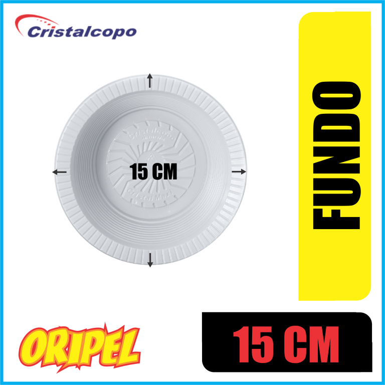 PRATO FUNDO PS 15CM BRANCO/PFR-15 CRISTALCOPO 10 UN