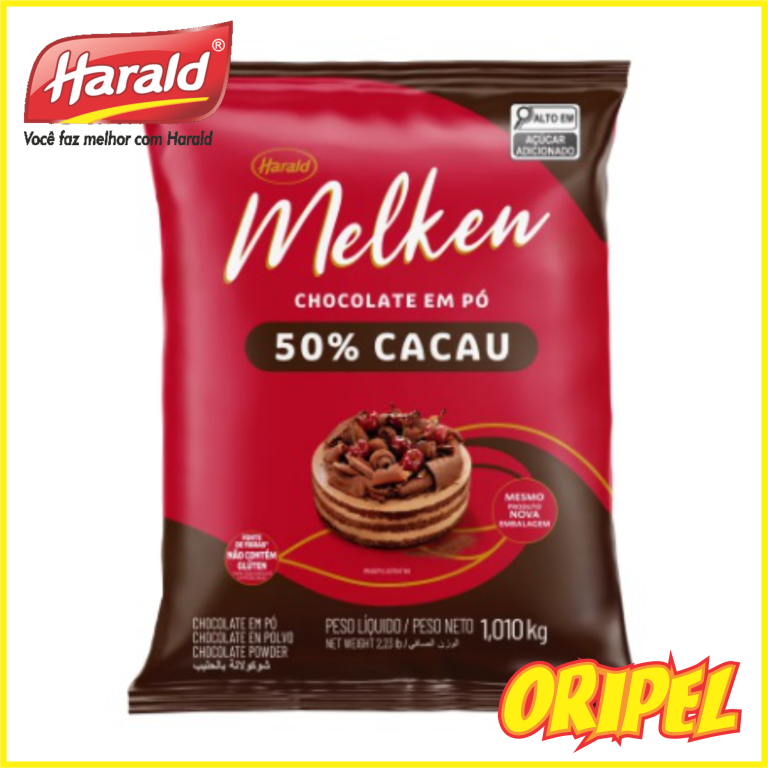 CHOCOLATE EM PÓ 50% CACAU MELKEN HARALD 1,010 KG