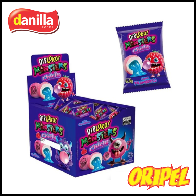 CHICLE DIPLOKO MONSTERS DANILLA ±40UN/272G