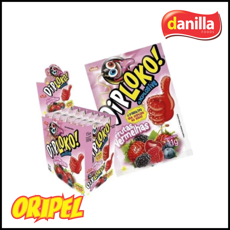 DIPLOKO BOOM LIKE FRUTAS VERMELHAS DANILLA 15X11G