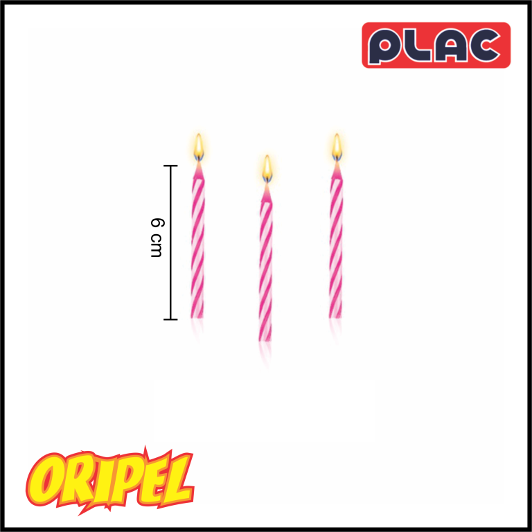 VELA ANIVERSARIO PALITO ESPIRAL ROSA PLAC 20 UN