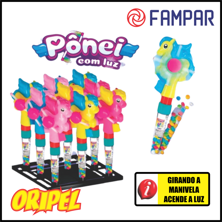 BRINQUEDO PONEI C/LUZ C/CONFEITO FAMPAR