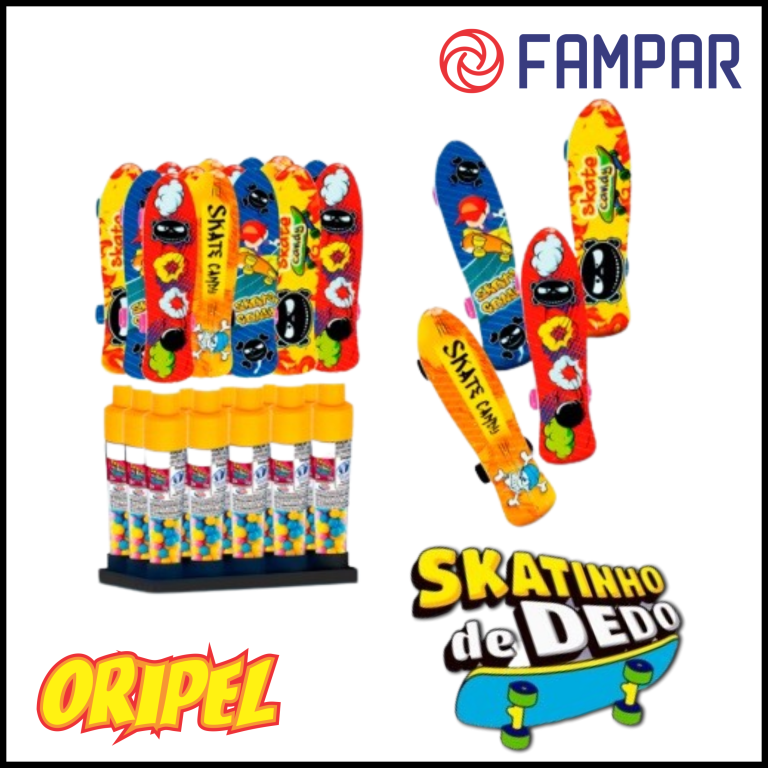 BRINQUEDO SKATINHO DE DEDO C/CONFEITO FAMPAR