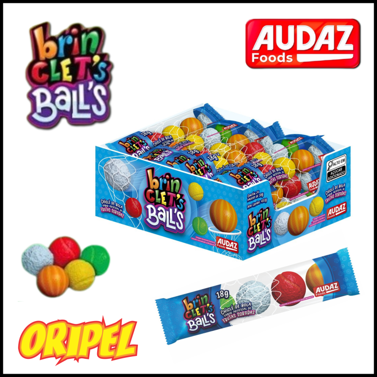CHICLE BRINCLETS BALLS AUDAZ 24X18 G