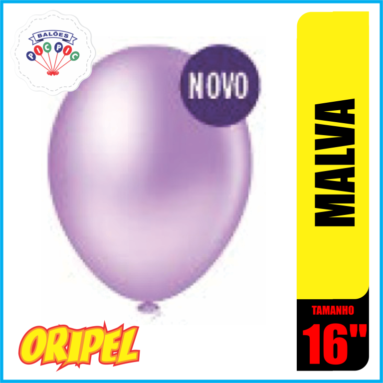 BALAO REDONDO LISO 16'' MALVA PIC PIC 12 UN
