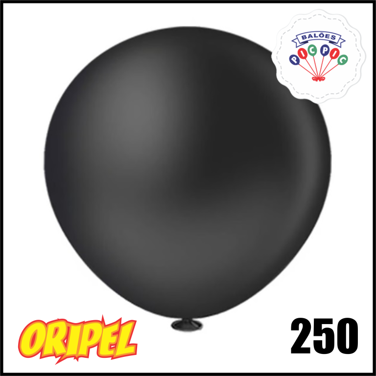BALÃO FAT BALL 25" PRETO PIC PIC