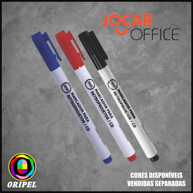PINCEL RETROPROJETOR/CD PRETO JOCAR OFFICE
