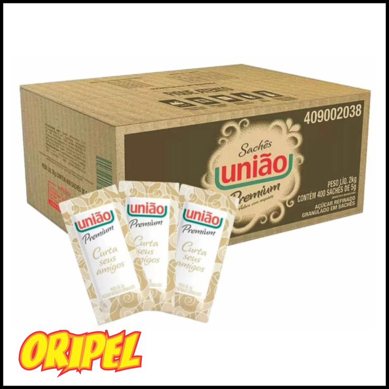 AÇUCAR REFINADO SACHE UNIÃO PREMIUM 400X5G