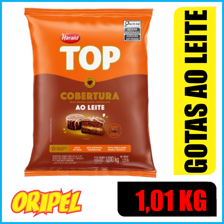 COBERTURA GOTAS AO LEITE TOP HARALD 1,010G