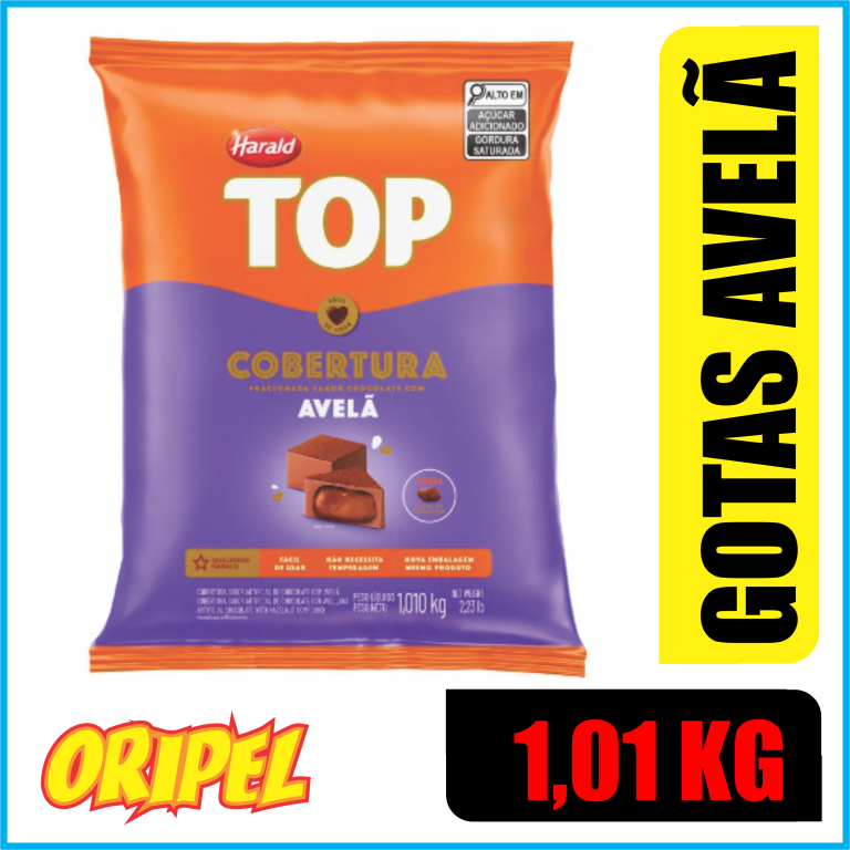 COBERTURA GOTAS AVELÃS TOP HARALD 1,01KG