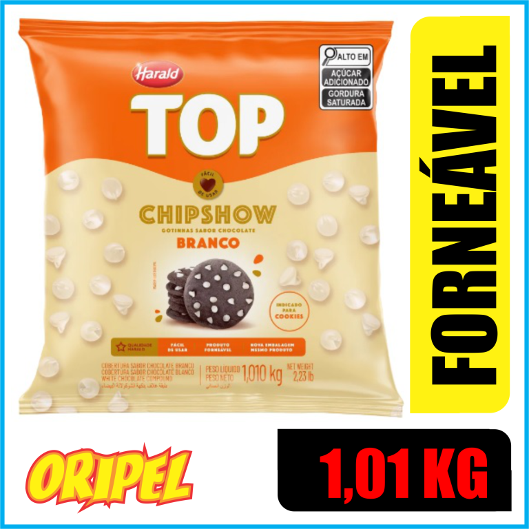 COBERTURA CHIPSHOW BRANCO TOP HARALD 1,01KG