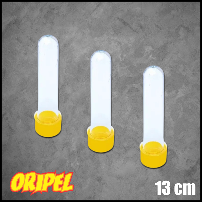 TUBETE AMARELO/13CM DIVERSOS 10 UN
