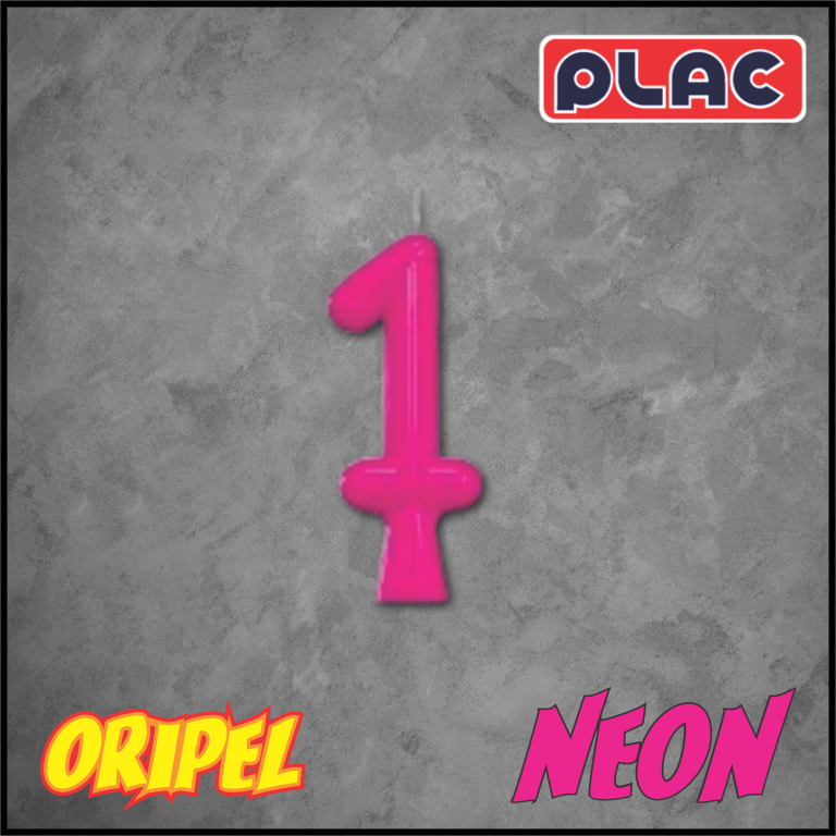 VELA ANIVERSARIO NEON ROSA/1 PLAC