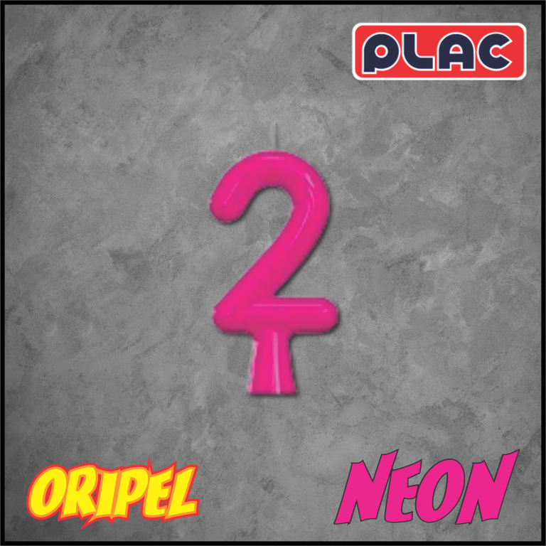 VELA ANIVERSARIO NEON ROSA/2 PLAC