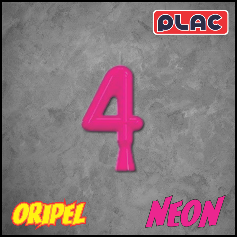 VELA ANIVERSARIO NEON ROSA/4 PLAC