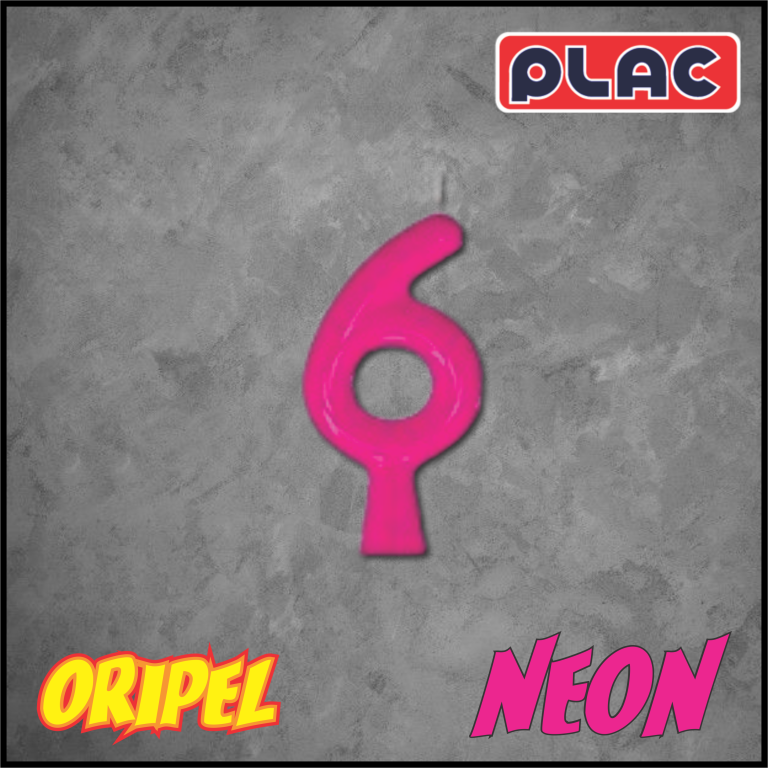 VELA ANIVERSARIO NEON ROSA/6 PLAC