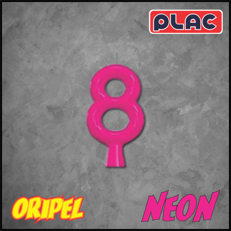 VELA ANIVERSARIO NEON ROSA/8 PLAC