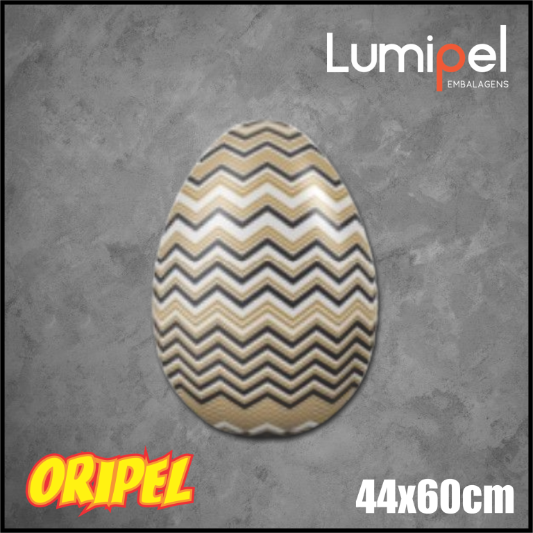 FOLHA ALUMINIO CHEVRON PRETO 44X60CM LUMIPEL 2UN