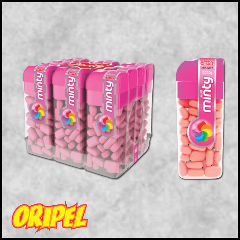 PASTILHA MINI MINTY TUTTI FRUTTI DOCILE 12X14G