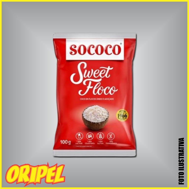 COCO SWEET FLOCO UMIDO E ADOÇADO SOCOCO 100G