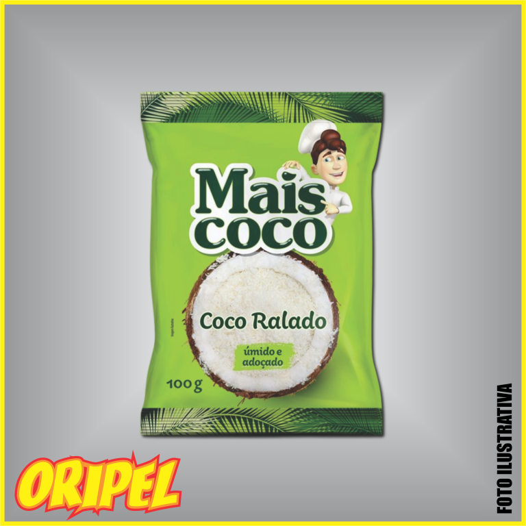 COCO RALADO UMIDO E ADOÇADO MAIS COCO 100G