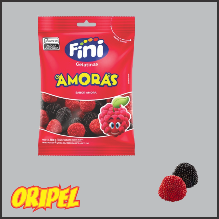 BALA GELATINA AMORAS 80G FINI