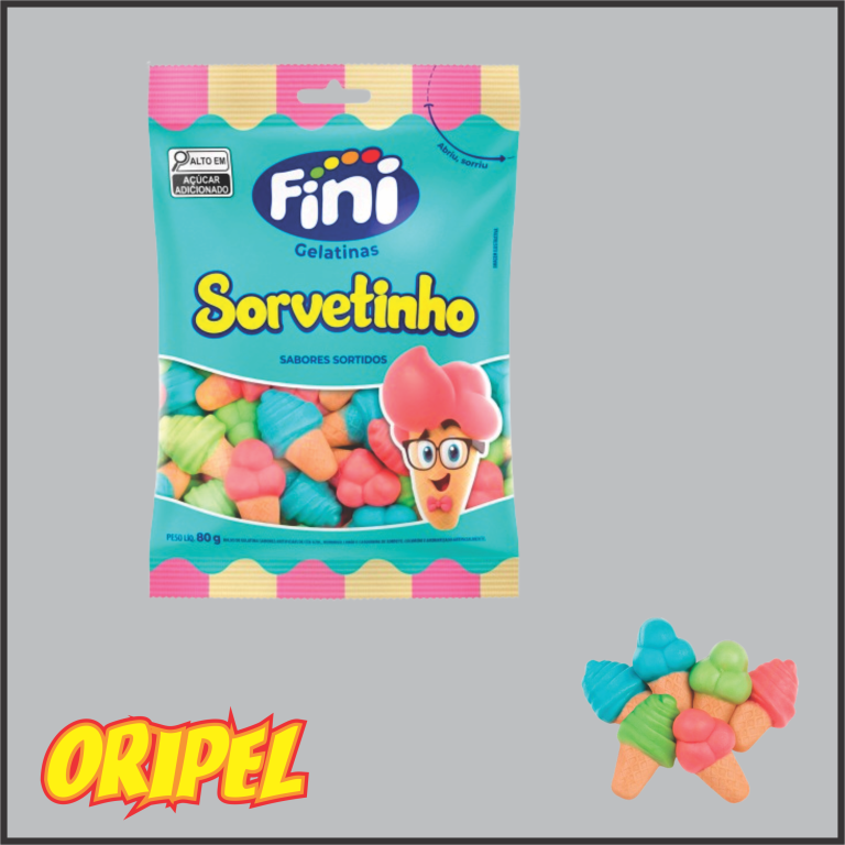BALA GELATINA SORVETINHO 80G FINI