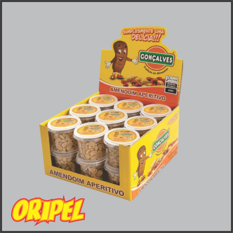 AMENDOIM POTE SALGADO SEM PELE GONÇALVES 18X80G