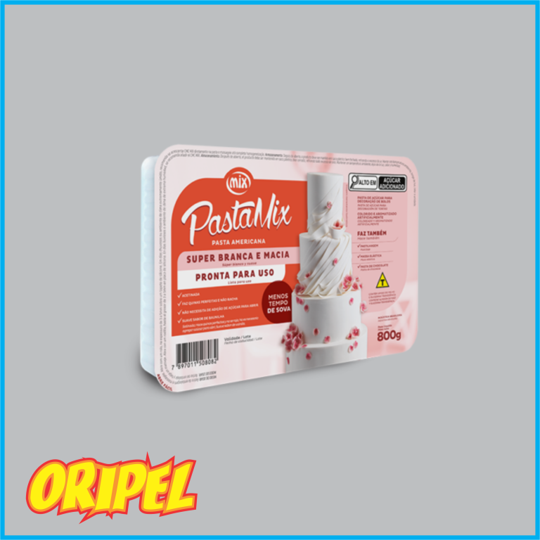 PASTA AMERICANA BRANCA/PASTA DE AÇUCAR MIX 800G