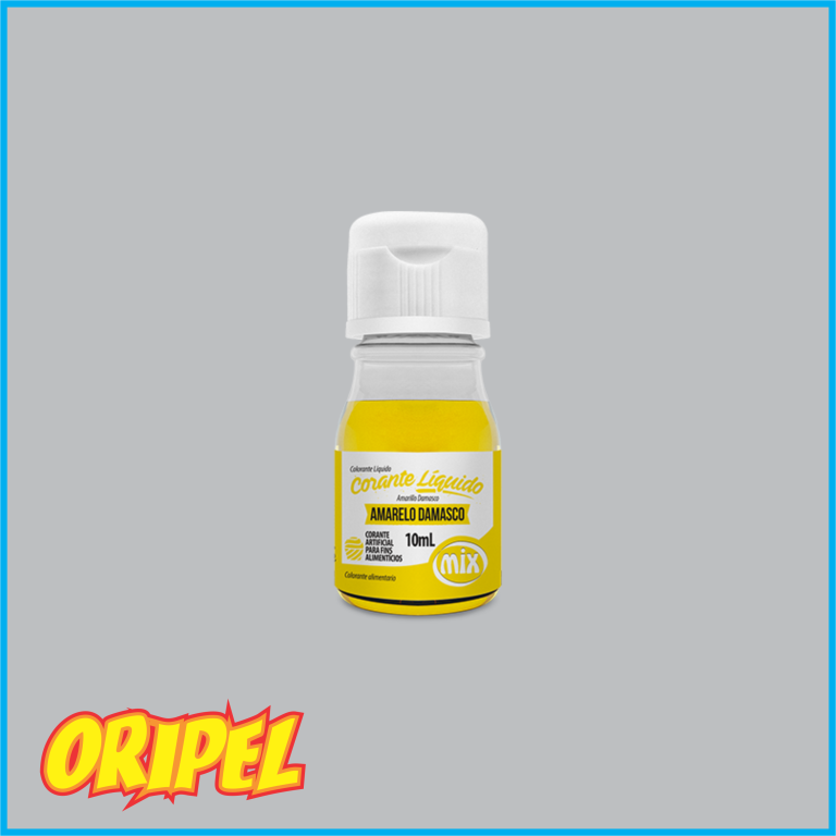 CORANTE ALIMENTICIO LIQUIDO AMARELO DAMASCO MIX 10ML