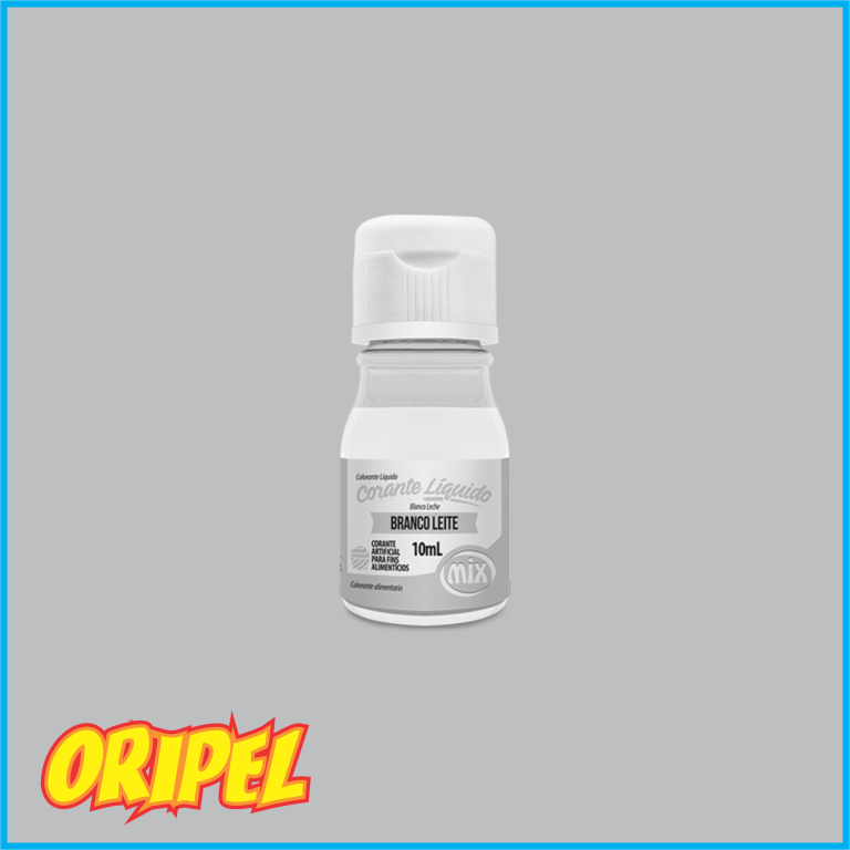 CORANTE ALIMENTICIO LIQUIDO BRANCO LEITE MIX 10ML