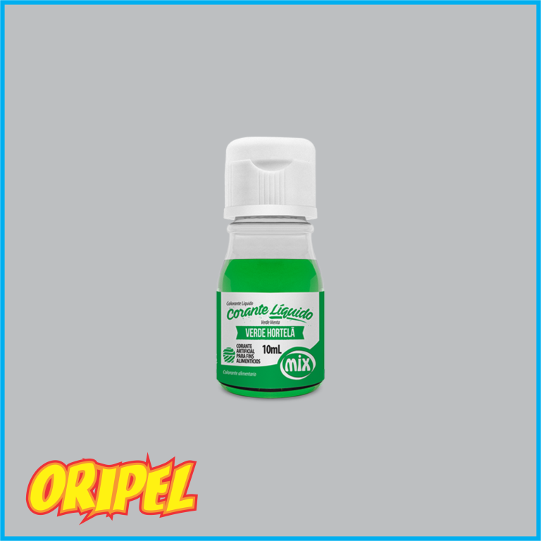 CORANTE ALIMENTICIO LIQUIDO VERDE HORTELÃ MIX 10ML