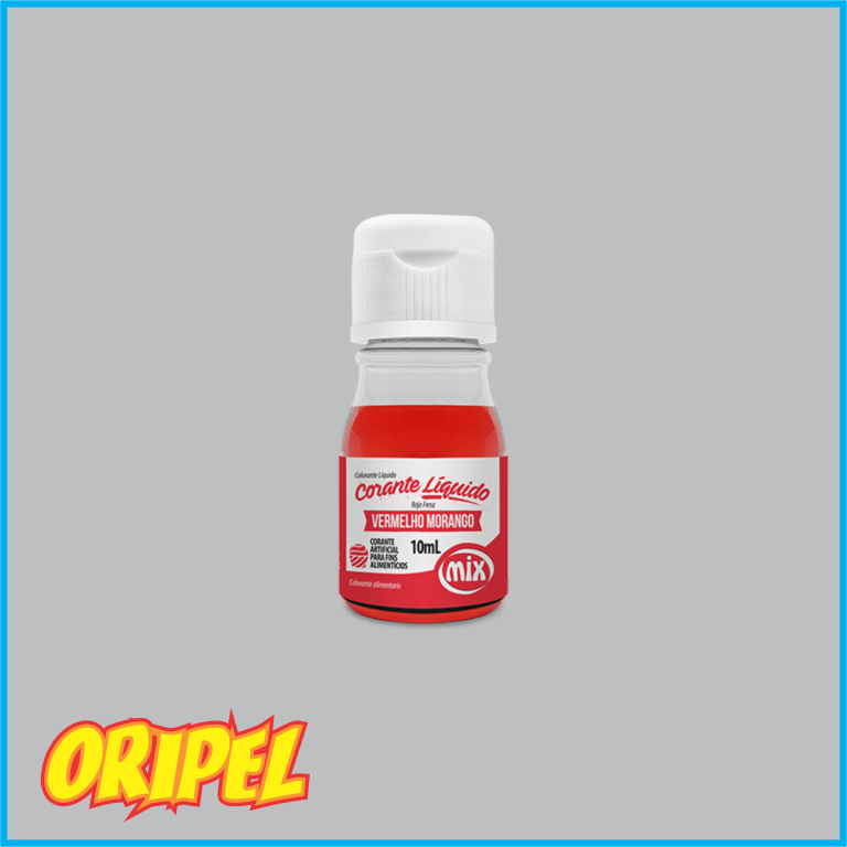 CORANTE ALIMENTICIO LIQUIDO VERMELHO MORANGO MIX 10ML