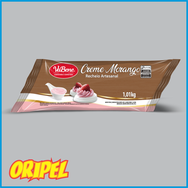 RECHEIO ARTESANAL CREME MORANGO VABENE 1,01KG
