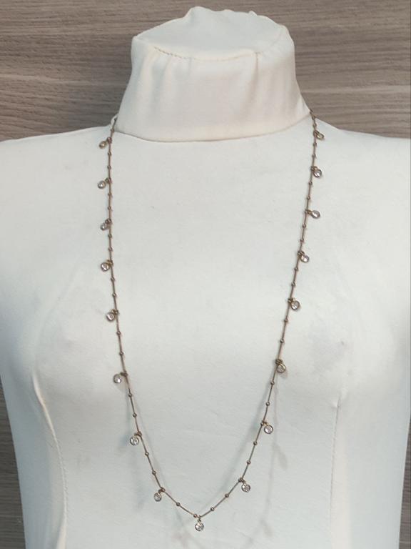 LONGO 80CM NA VENEZIANA 0.8 DE BOLINHA COM ZIRCONIA 4 MM