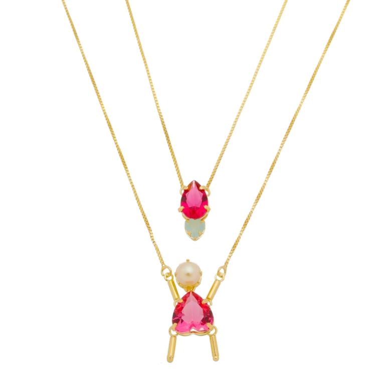 ESCAPULARIO NA VENEZIANA 0.8 C/ CRIANÇA PEZINHA DE BOLINHA , CORAÇÃO OU GOTA