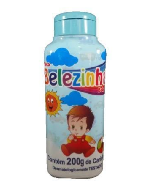 Talco Infantil Belezinha Azul 200g